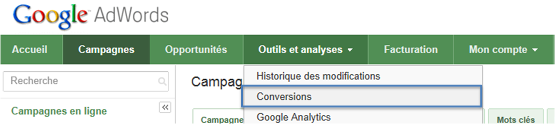 conversions Adwords