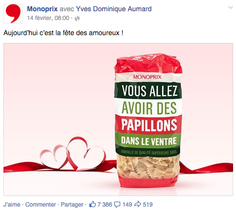 Post Saint Valentin Monoprix