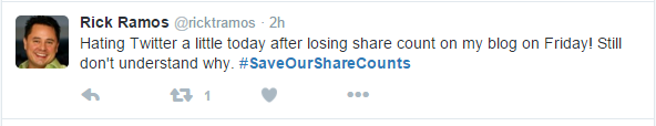 #Saveoursharecount